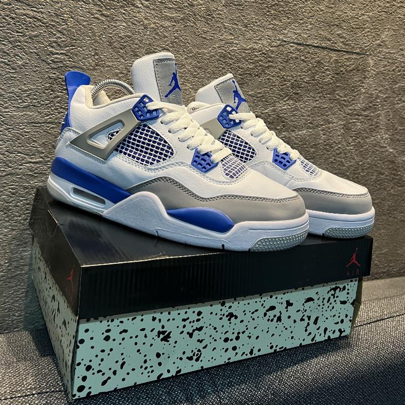 Jordan Retro 4 Blanca Azul 