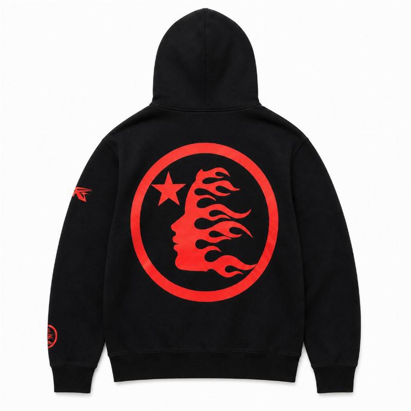Hoodie Hellstar - Black Red 
