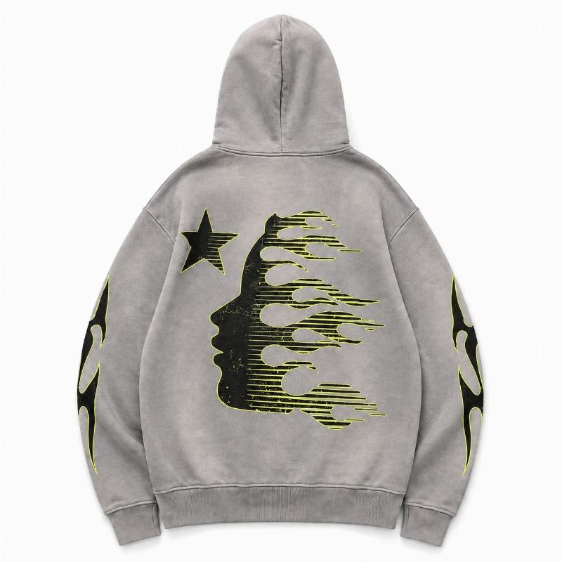 Hoodie Hellstar - Grey Green