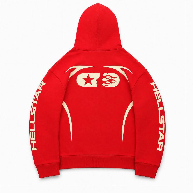  Hoodie Hellstar - RED
