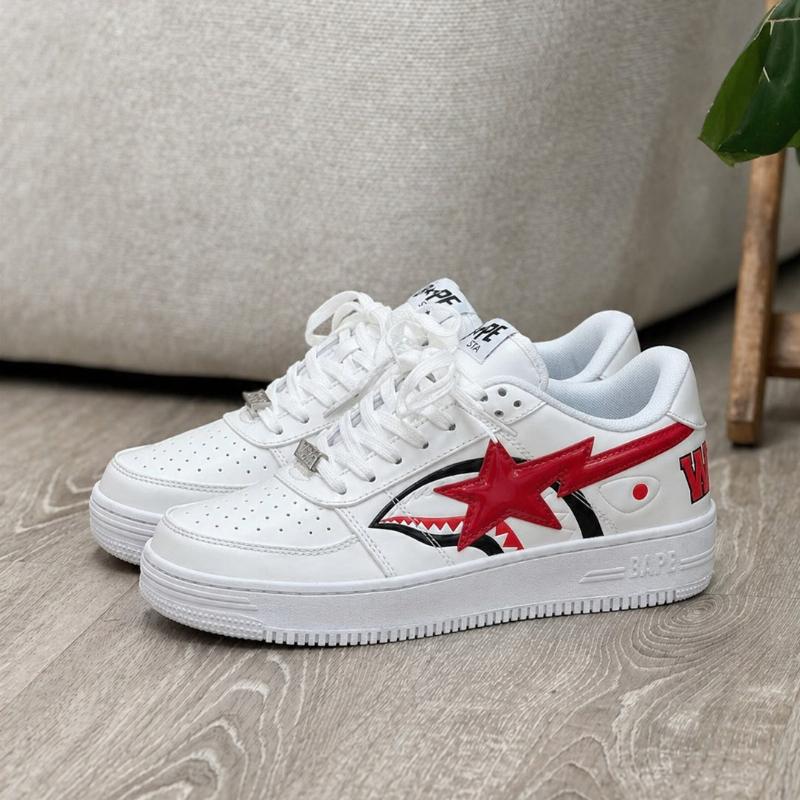 A Bathing Ape Bape Sta Low Shark White